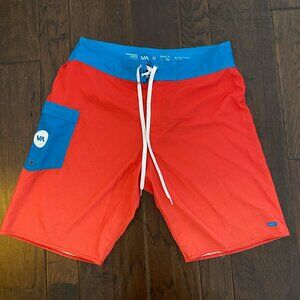 RVCA Men's size 32 Swim Trunks Board Shorts Classic Non Stretch